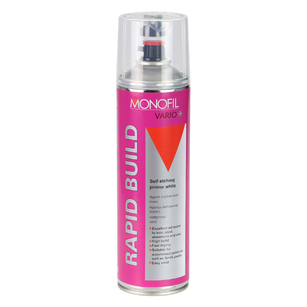 Monofil Vario+ Rapid Build Self-Etching White Primer Aerosol 500ML