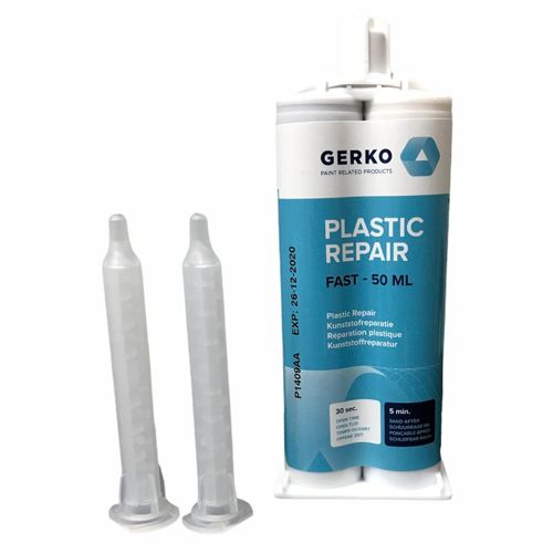 Gerko 2K Black Plastic Repair For Bumpers Fairings Trims 50ML