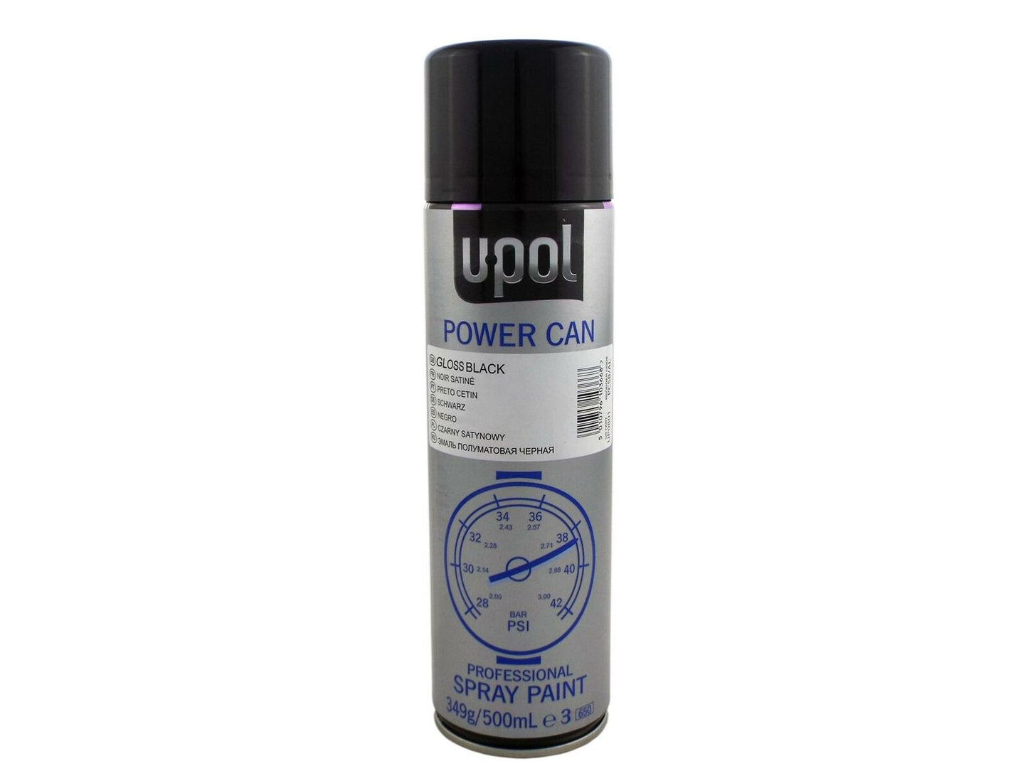 Upol Gloss Black Power Can Aerosol 500ML