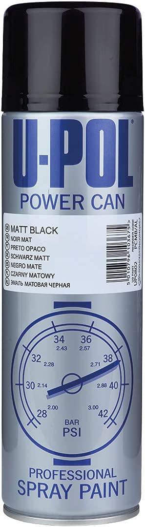 Upol Matt Black Power Can Aerosol 500ML