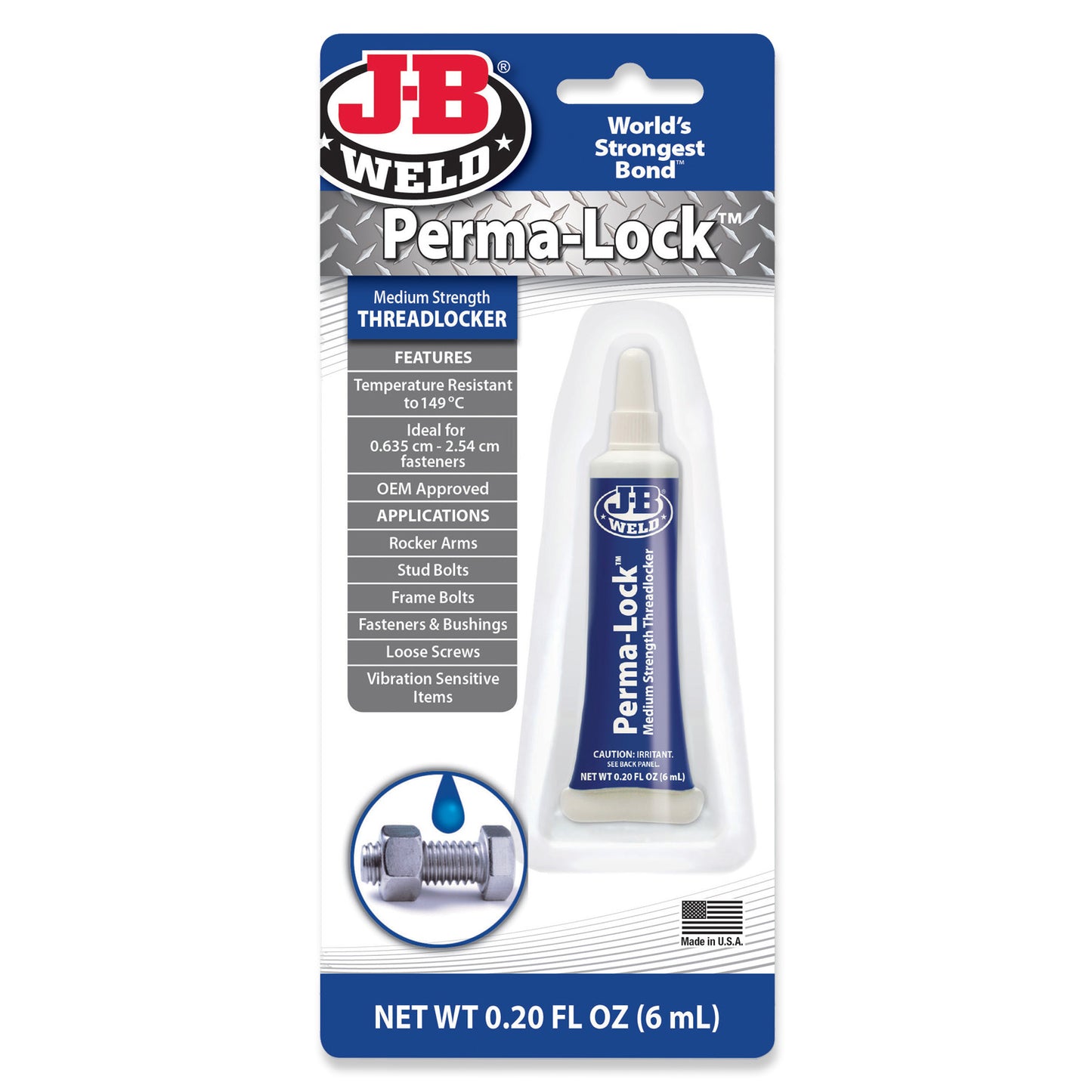 JB Weld Threadlocker Blue Mid Strength