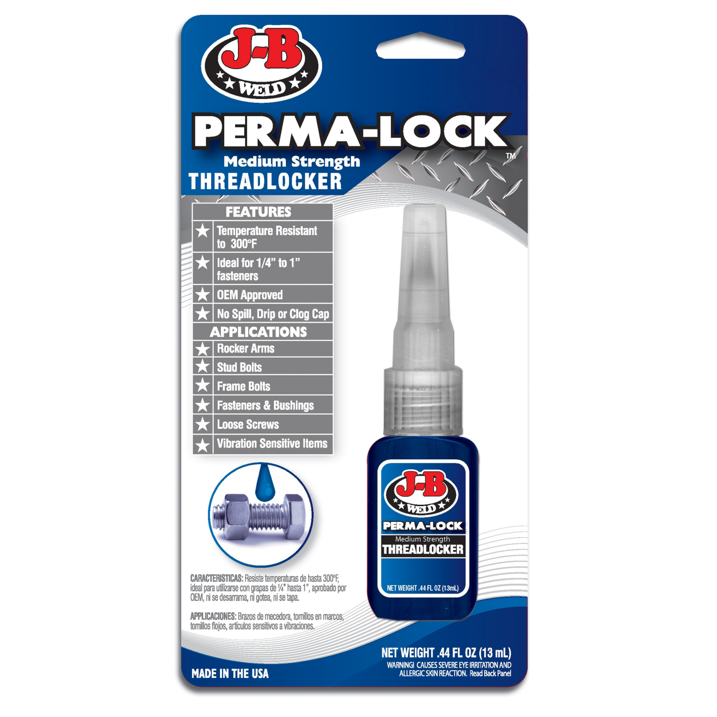 JB Weld Threadlocker Blue Mid Strength 13ml