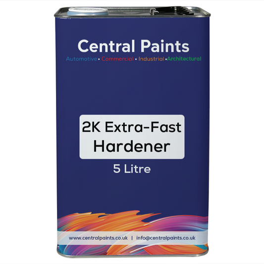 Central Paints 2K Extra-Fast Hardener can on a white background