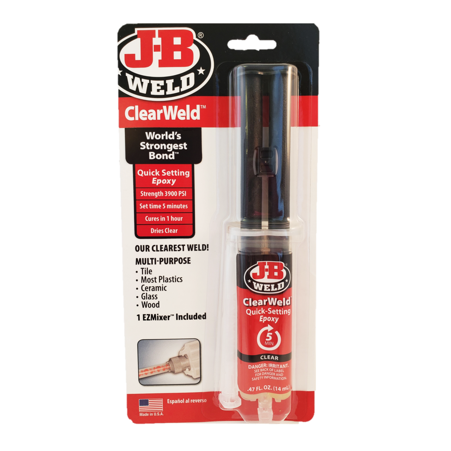 JB Weld Clear Weld 5 Minute Clear Epoxy