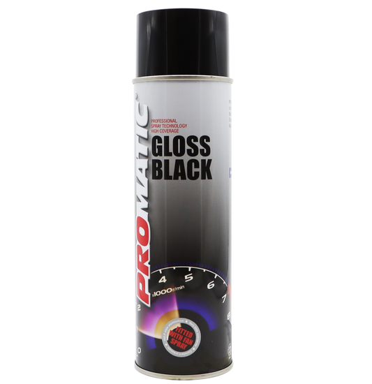 Promatic Gloss Black Paint 500ml Case of 6