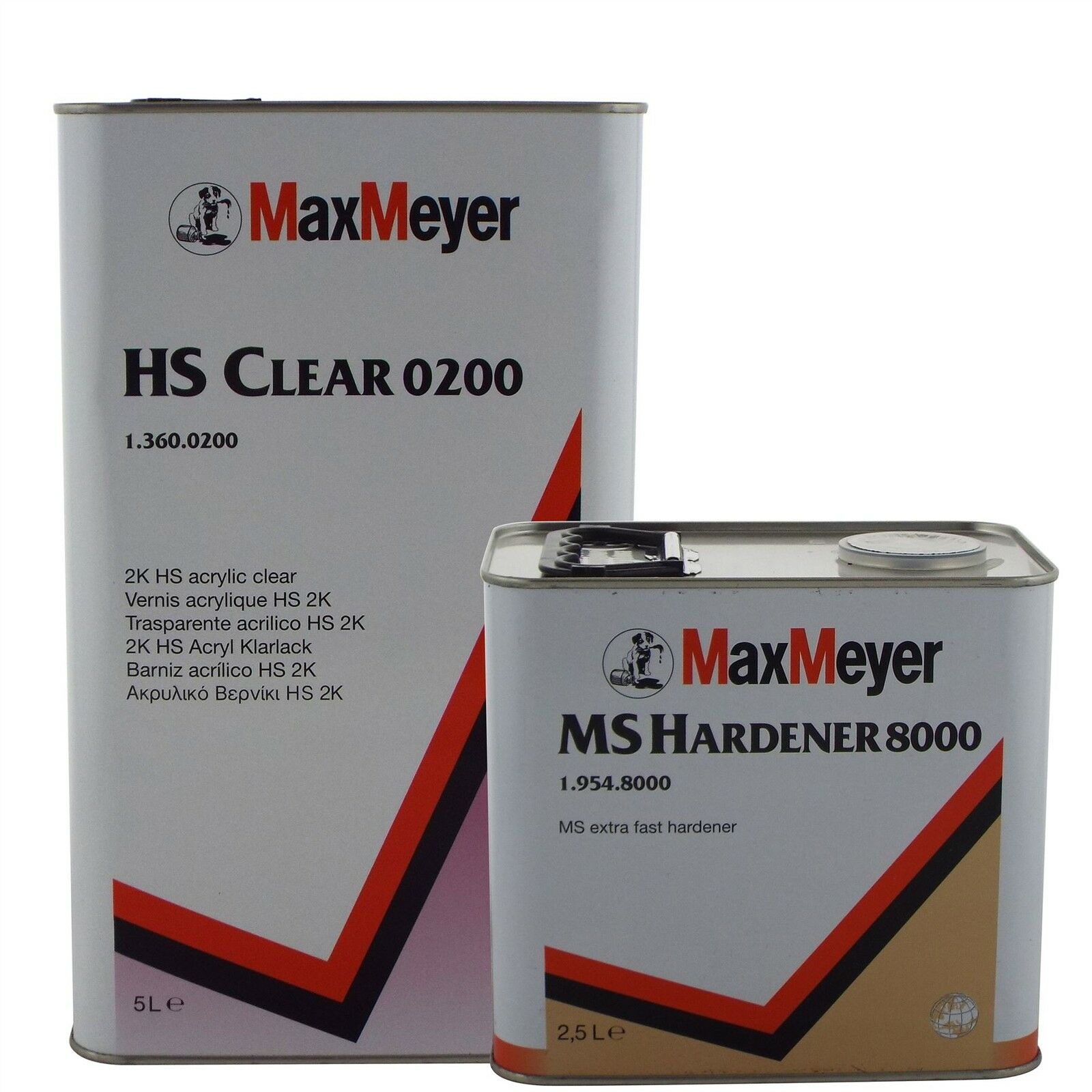 Max Meyer 0200 2K HS 7.5 Litre Clearcoat Kit With 8000 Fast Hardener ...