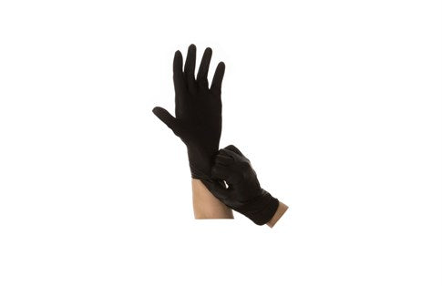 Gerko Black Nitril Disposable Gloves Box Of 100