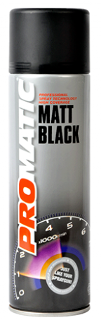 Promatic Matt Black Paint Aerosol 500ML