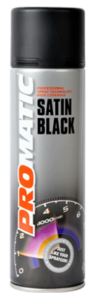 Promatic Satin Black Paint Aerosol 500ML