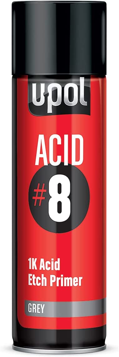 Upol Acid 8 1K Grey Acid Etch Primer Aerosol 450ML -  Primer Aerosol