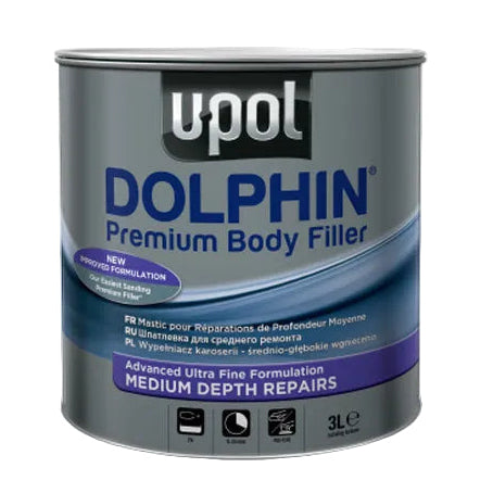 Upol Dolphin Premium Body Filler Medium Depth Repairs 3 Litre